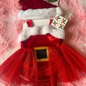 Festive Red Santa Dress Costume for Kids